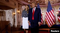 Donald Tramp həyat yoldaşı Melania Tramp ilə