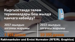 Кыргызстанлагы төлөм терминалдарынын динамикасы.