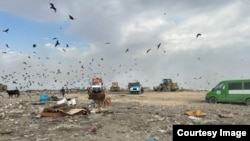 Бишкек шаарындагы таштанды төккөн полигону.