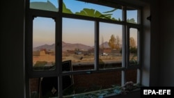 The scene of a Taliban operation against IS-K militants at a hideout on the outskirts of Kabul on November 18.