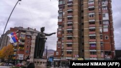 Sheshi kryesor në Mitrovicën e Veriut. 