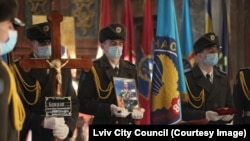 Церемонія прощання з військовим Олександром Бондарем, 4 грудня 2021 року