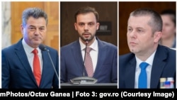 Victor Moraru, Mihai Precup și Ciprian Cătălin Hojda, cei trei șefi ai AMEPIP care au demisionat. 