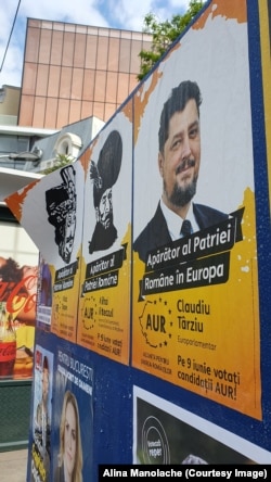 Afișe ale Alianței pentru Unirea Românilor - Claudiu Târziu, Vlad Țepeș și Ștefan cel Mare