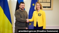 Владимир Зеленский и премьер-министр Эстонии Кая Каллас, январь 2024 года