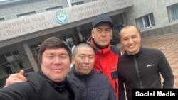 Жоодар Бузумов, Максат Тажибек уулу, Сайпидин Султаналиев жана Тыныстан Асыпбеков. 9-апрель, 2024-жыл.