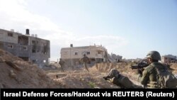 نیروهای اسرائیلی در بخش شهر غزه