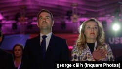 Cătălin Drulă (stânga) se retrage de la șefia USR după rezultatele proaste la alegerile din 9 iunie. Elena LAsconi vrea să îreia funcția și să fie candidat USR la prezidențiale.