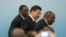 Președintele chinez Xi Jinping, președintele sud-african Cyril Ramaphosa și președintele senegalez Macky Sall la summitul de cooperare China-Africa din 2018 de la Beijing.