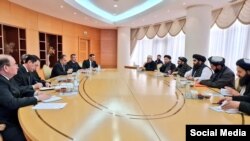 Türkmenistanyň Daşary işler ministrliginde Owganystanyň "Talyban" dolandyryjylary bilen duşuşyk (arhiw)