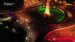 Drone Footage Shows Georgian Protesters Continuing Marches After Adoption Of 'Foreign Agent' Bill