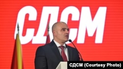 Димитар Ковачевски, претседател на СДСМ, 28 Конгрес на СДСМ, Скопје, 23 март 2024 година. 