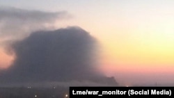 Дым после удара по нефтебазе в Гвардейском, архивное фото (март 2024 года)