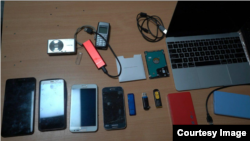 Техника, представленная МВД КР как изъятая при обыске в доме Афтандила Жоробекова.