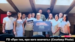 Антоніна Чернишова на зустрічі в Координаційному штабі ГО «Про тих, про кого мовчать»