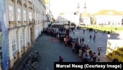 Coada la artă. Expoziția Brâncuși de la Timișoara va atinge până în 28 ianuarie, când se închide, aproape 100.000 de vizitatori. Maratonul de 24 de ore din 20 decembrie a adunat sute de vizitatori.