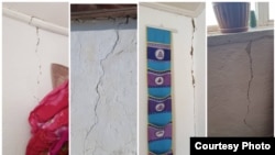 Жер титирөөдө жарака кеткен үйлөр. Ысык-Көл 