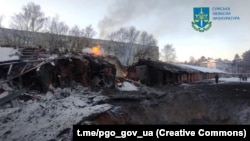 Наслідки ракетної атаки по Шостці, Сумська область, 13 січня 2024 року, фото ілюстративне