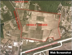 Imagine din satelit cu Ferma Băneasa în anul 2000, concepută ca o stațiune de cercetare aflată în administrarea USAMV.