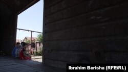 Disa fëmijë të ulur brenda vagonëve të trenit.