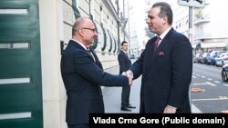 Hrvatski i crnogorski šef diplomtije Gordan Grlić Radman i Filip Ivanović u Zagrebu, decembar 2023.