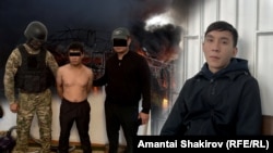 Бекназар Бөрүгул уулу жана Аскар Кубанычбек уулу. Коллаж.