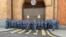 Armenia- Police officers guard the Ministry of Interior building in Yerevan, May 29, 2024.