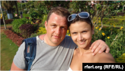 Yesypenko and his wife, Kateryna, in an undated photo from before his arrest