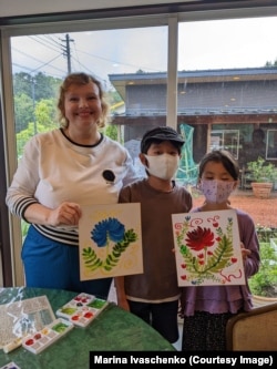 Біженка проводила майстер-класи для японських дітей