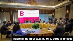 Лидерите на состанок на процесот брдо-Бриони во Скопје, 11 септември 2023