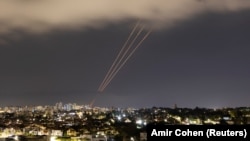 Работа израильской противоракетной системы, вид из Ашкелона