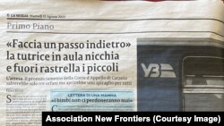 Стаття у газеті La Sicilia «про українську опікунку, яка забирає дітей»