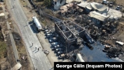 Stația GPL de la Crevedia după explozii