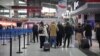 Pamje nga aeroporti i Prishtinës më 1 janar 2024, pas liberalizimit të vizave për qytetarët e Kosovës. 