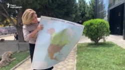 ანა დოლიძის პერფორმანსი ცესკოს წინ