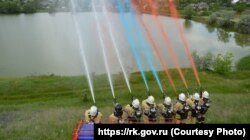 Акция в честь Дня России от сотрудников «Пожарной охраны Крыма», 12 июня 2023 года