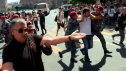 Protesters Detained In Yerevan While Calling For Removal Of Armenian Prime Minister