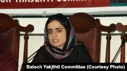 د بلوڅ يووالي کمېټۍ - بلوچ يکجهتۍ کميټۍ - مشره ډاکټر ماه رنګ بلوڅه. (انځور: ارشیف)