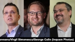 Cătălin Drulă și-a dat demisia de la șefia USR după eșecul partidului la alegerile locale și europarlamentare. Ionuț Moșteanu (stânga), Dominic Fritz (centru) și Cristian Ghinea (dreapta) comentează rezultatul obținut de USR.