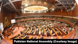 د پاکستان قومي اسمبلۍ د اپرېل پر ۱۴مه د تړلو دروازو شاته د ملک پر امنیتي حالاتو بحث وکړ. (انځور: ارشیف)