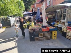 Qytetarë në Mitrovicën e Veriut, 26 shtator 2023.