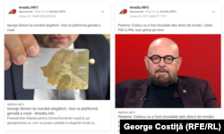 Reclame cu articole pozitive pentru George Simion, președintele AUR, și Cristian Popescu Piedone, candidatul PUSL la Primăria Capitalei.