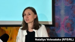 Оксана Пестрикова, координаторка Центру Підтримки Фонду «Український дім». Варшава, 13 червня 2024