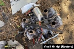 Остатки российского БПЛА, возможно Shahed-136, найденные в Харькове. Украина, 6 октября 2022 года