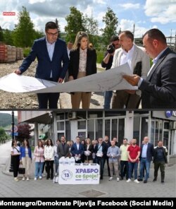 Prvo službeni sastanak, zatim dijeljenje izbornog materijala građanima Pljevalja: Rovčanin i Novaković Đurović