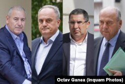 Afaceristul Nicolae Dumitru (Niro)(CD), fostul ministru Gabriel Sandu(CS), fostul primar Gheorghe Stefan (D) si Dorin Cocos(S).