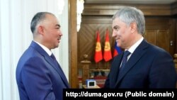 Встреча Нурланбека Шакиева с председателем Госдумы Вячеславом Володиным. Апрель 2023 года.