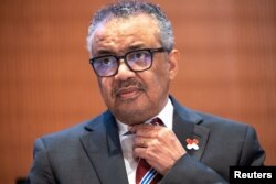 Generalni direktor Tedros Adhanom Gebrejesus tokom skupštine država članica Svjetske zdravstvene organizacije u Žnevi, 27. maj 2024.