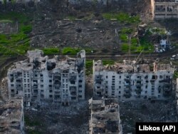 Руїни Мар'їнки. Зараз залишки міста захоплені Росією