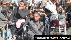 شماری از معترضان در منطقه چمن بلوچستان